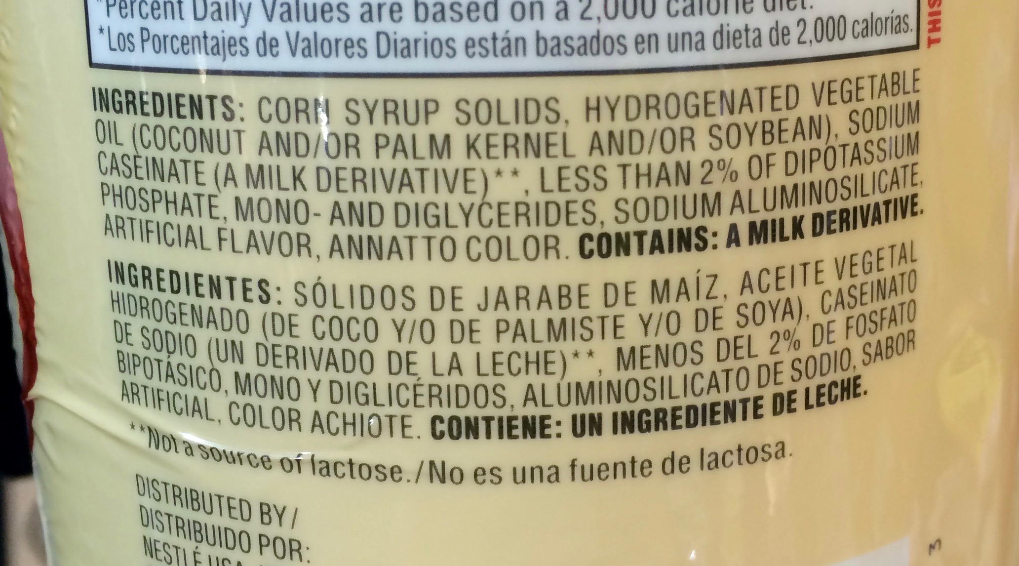 revisar ingredientes en alimentos